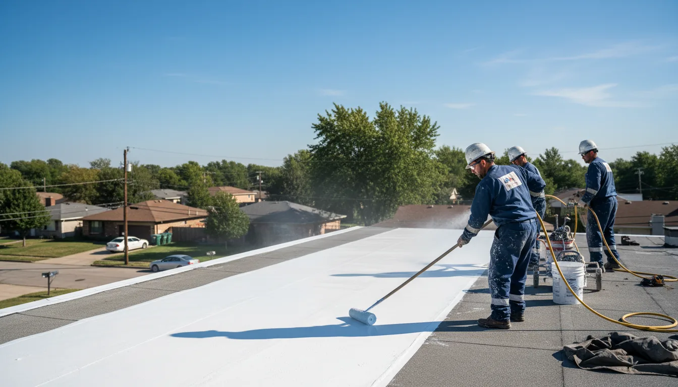 Commercial roof coating in Southampton, MA near me